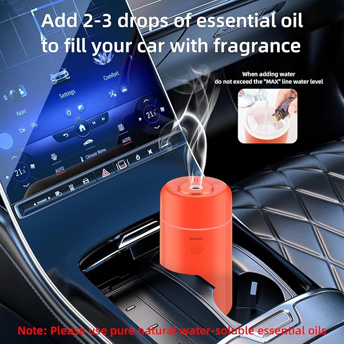 100ML Car Essential Oil Diffuser, Mini Air Humidifier - Image 4