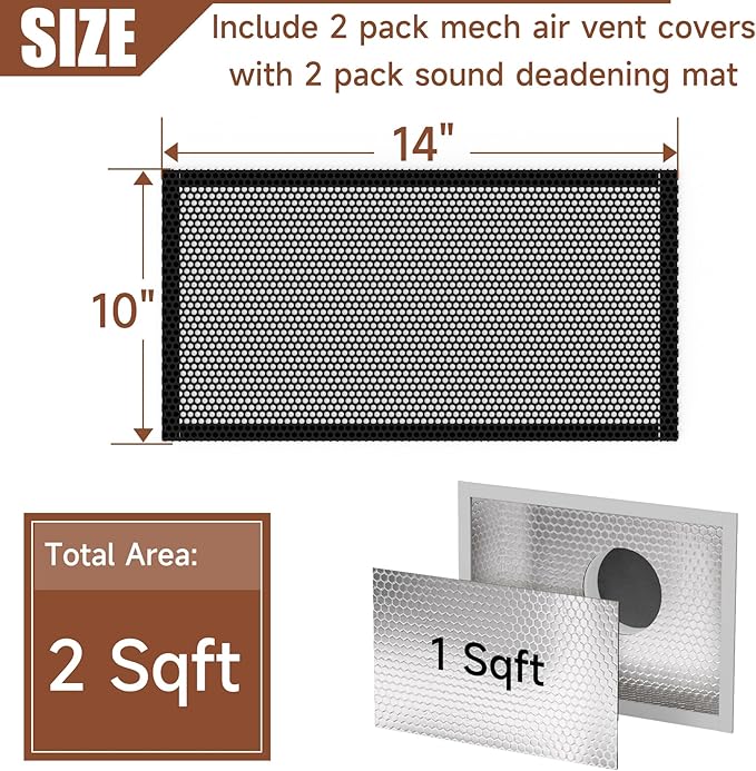 BJADE'S Sound Deadening Kit for Vent, Soundproofing Mats and Vent Covers for - Image 2