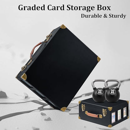 Graded Card Storage Box with Display Window, Wood Card Case - Image 7