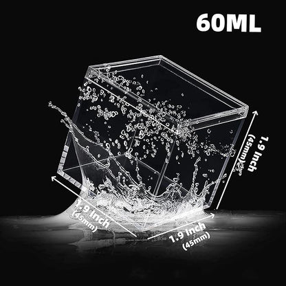 KissYou Small Acrylic Box Clear Display Case Plastic Square Cube 2 Packs Candy - Image 2
