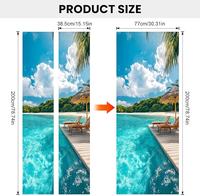 3D Door Decals Stickers Peel Stick Wall Murals Vinyl Wallpaper Self-Adhesive - Image 3