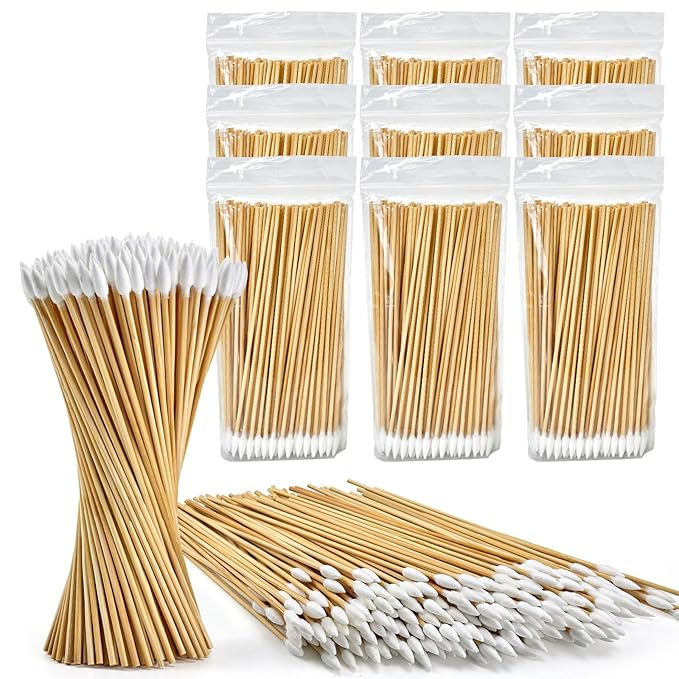 1000PCS 6" Pointed Cotton Swabs by PINGMIC