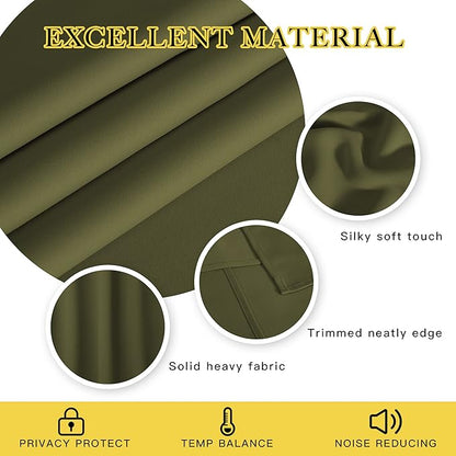 NICETOWN Blackout Curtains 84 Inch Length, Thermal Insulated Curtains - Image 2