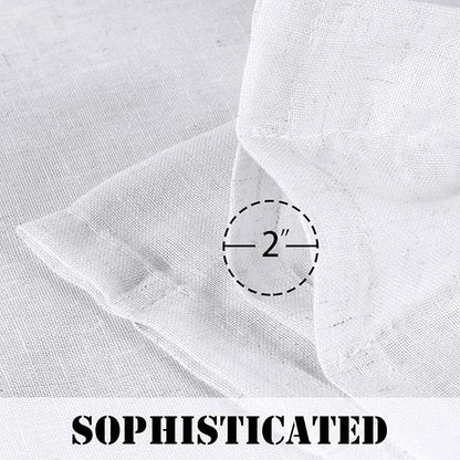 H.VERSAILTEX Linen Curtains Pair Set Functional Open Weave Curtain Highly - Image 5