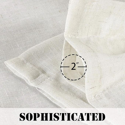 H.VERSAILTEX Natural Linen Rod Pocket Curtains 84 Inch Length - Image 5