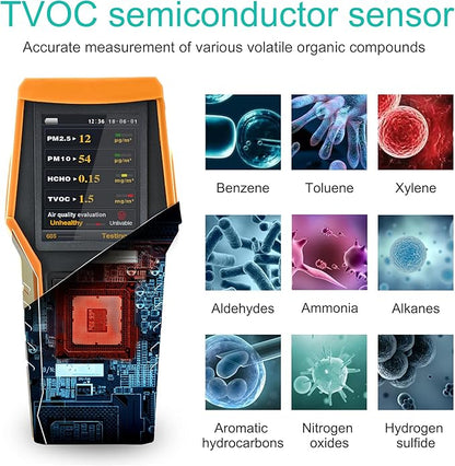 Smart Air Quality Meter Indoor 11-in-1 Air Monitor PM1.0 PM2.5 PM10 Dust TVOC - Image 3