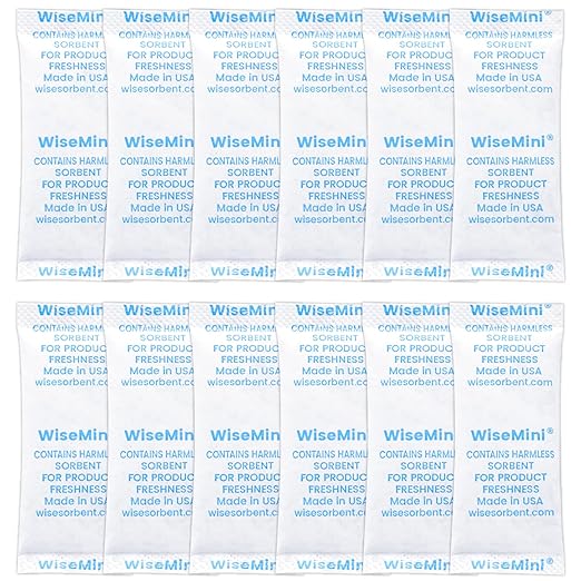200Pcs 5g Desiccant Packs, Premium Silica Gel Packets, Food Safe Desiccant by Wisesorb