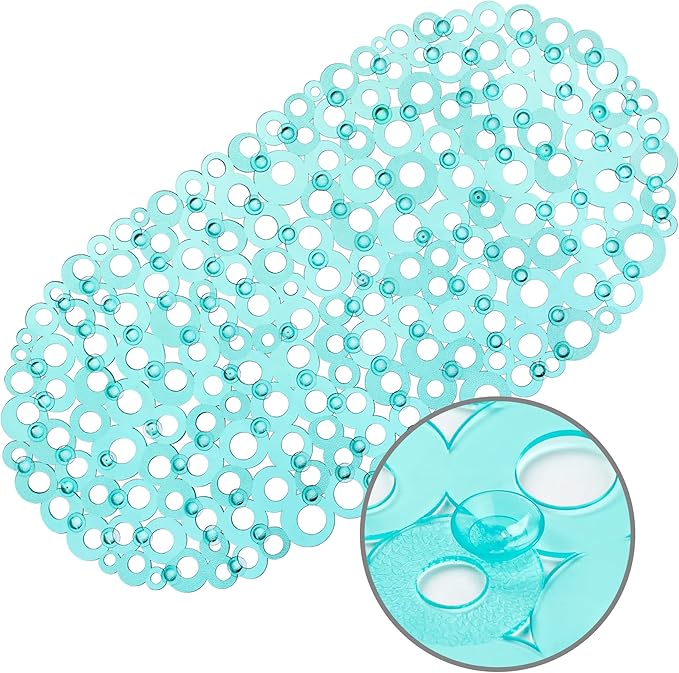 WELTRXE Oval Bathtub Mat Non Slip, Shower Mat by WELTRXE