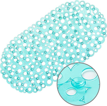 WELTRXE Oval Bathtub Mat Non Slip, Shower Mat by WELTRXE