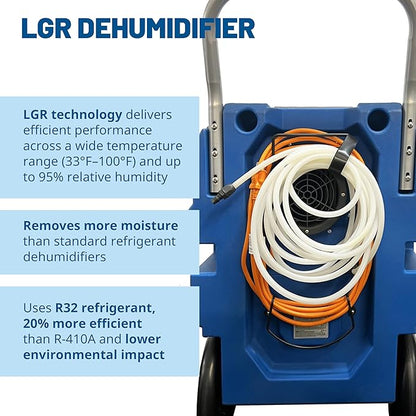 BlueDri BDX-150 175PPD Industrial Commercial LGR Dehumidifier - Image 3