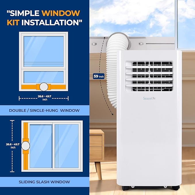 SereneLife Small Air Conditioner Portable 10, 000 BTU - Image 4