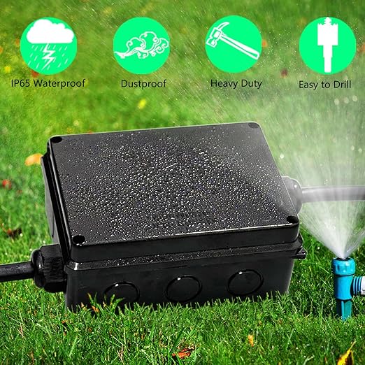 Electrical Box, ABS Plastic Project Box Power Cord Enclosure Black 5.9 x 4.3 x - Image 3