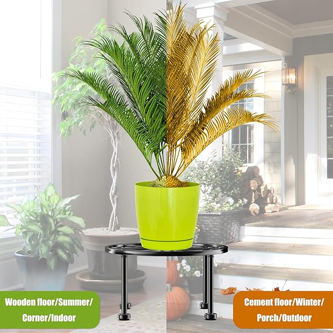 Garden Gifts Plant Lovers Gifts 3 Packs Black Metal Plant Stand - Image 6