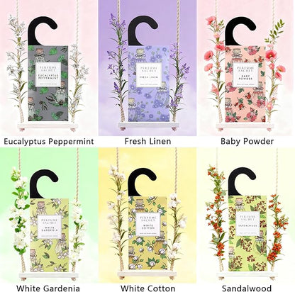 ROSE COTTAGE Large 12 Packs White Gardenia Hanging Closet Deodorizer Air - Image 5