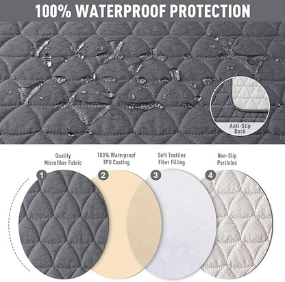 TAOCOCO 100% Waterproof Recliner Cover, Non-Slip Washable Reclining Couch Cover - Image 4