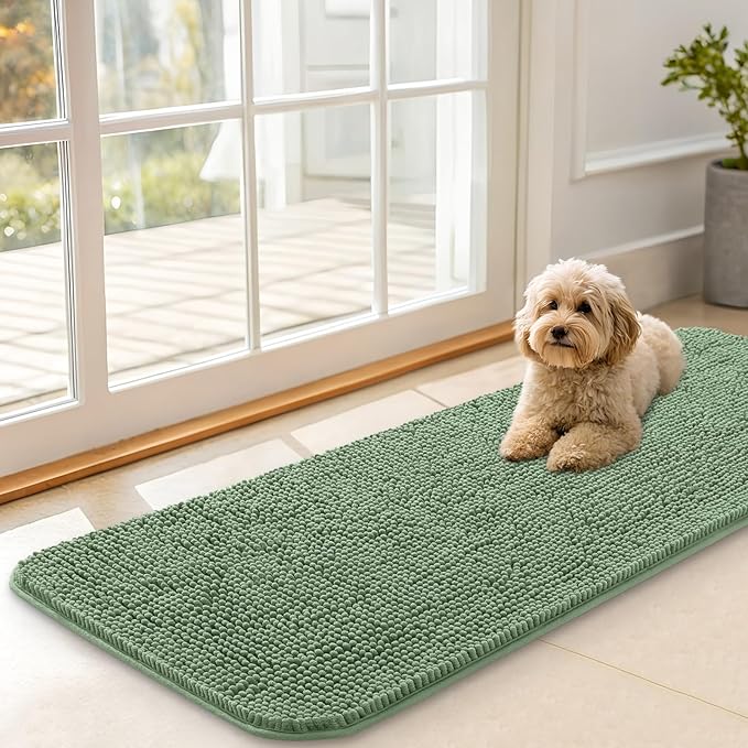 OLANLY Dog Door Mat for Muddy Paws 47x17, Absorbs Moisture and Dirt, Absorbent by OLANLY