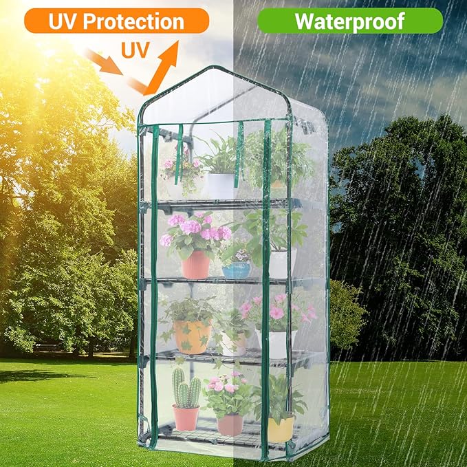 Mini Greenhouse for Outdoors Indoor: Ohuhu Small Green House - Image 2