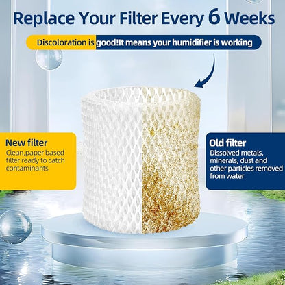 DerBlue 6 Pack Humidifier Replacement Filter Compatible - Image 5