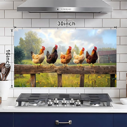 NYZE Kitchen Backsplash Stickers Waterproof Stove Backsplash Protector - Image 2