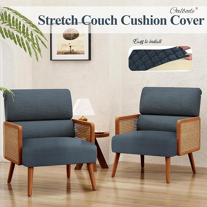 12Pcs Stretch Couch Cushion Covers, Water Resistant Outdoor Sofa Cuhsion Cover - Image 5