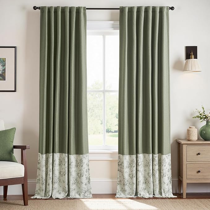 jinchan Faux Linen Blackout Curtains 96 Inch Length - Image 6