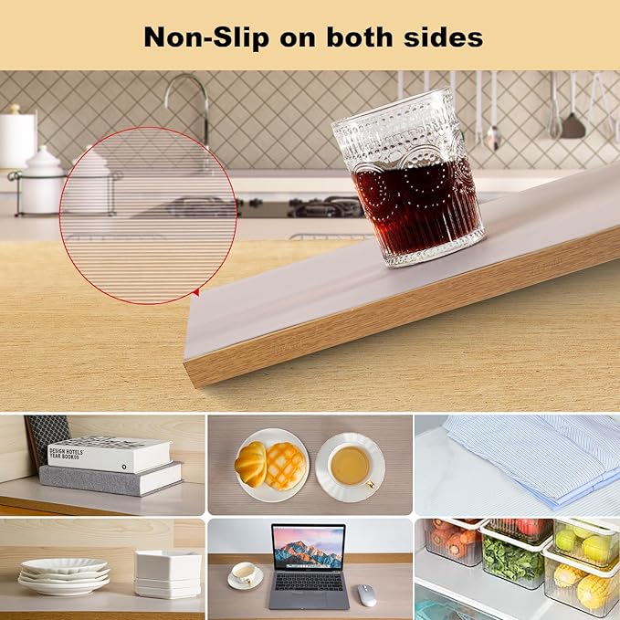 2 Rolls Shelf Liners, 16 Inches x 20 FEET Non-Slip Kitchen Cabinet Liner - Image 4