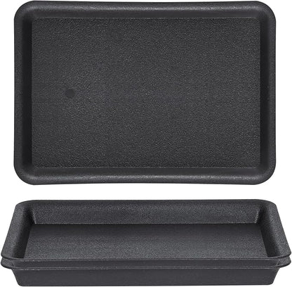 GREANER Plant Saucer Tray Rectangular, Heavy Sturdy Plastic Plant Drainage Trays by GREANER