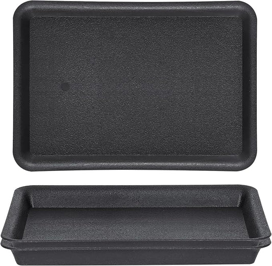 GREANER Plant Saucer Tray Rectangular, Heavy Sturdy Plastic Plant Drainage Trays by GREANER