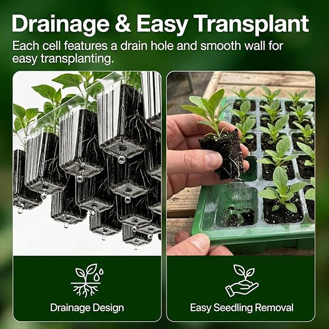 Gardzen 10 Pack 40 Cell BPA Free Seed Starter Tray Kit - Image 4