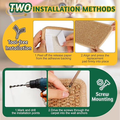 ENONCI​ Corner Cat Scratcher Wall Mounted - Image 6