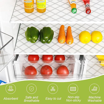 Cooyes 6pcs 12" x 24" Refrigerator Drawer Liners, Fridge Organizers and Storage - Image 2