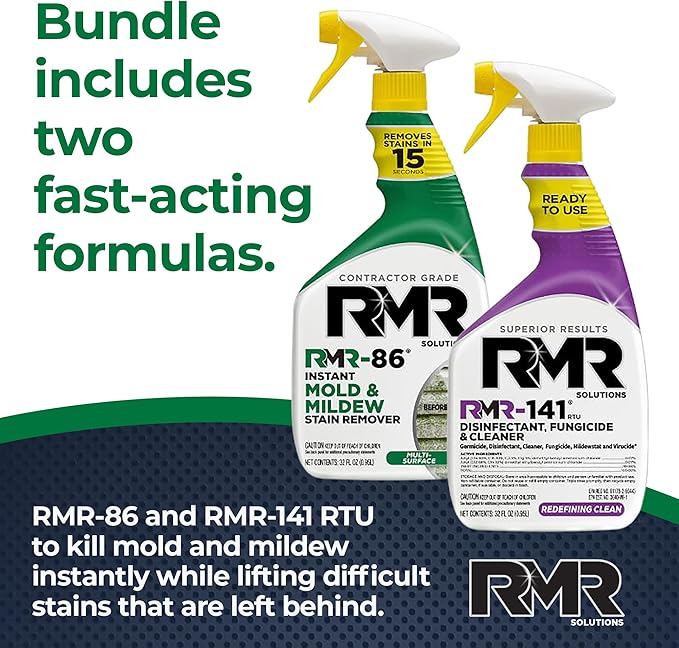 RMR Brands DIY Mold & Stain Remover Bundle, Complete Mold Killer & Mildew - Image 3