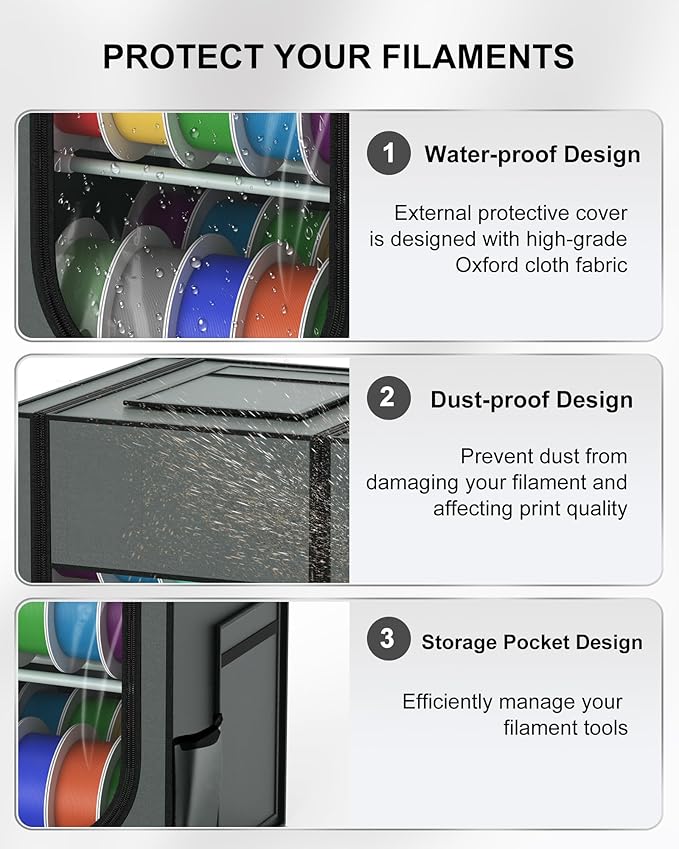3D Printer Filament Storage Box, 30-Roll 3D Printer Filament Storage, Hard - Image 3