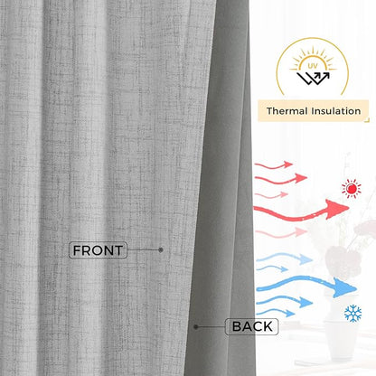 INOVADAY Thermal Sliding Door Curtains 100% Blackout Curtains - Image 6