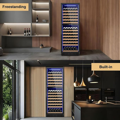 24 Inch Dual Zone Wine Cooler Refrigerator, Large Capacity - Image 9