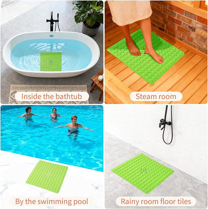 Anti-Slip Bathtub Shower mat, 20.8×20.8（Approximately 53×53cm） inch Soft - Image 7