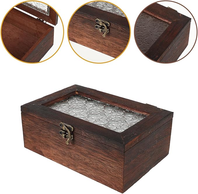 Rustic Wooden Collectibles Display Case - Image 8