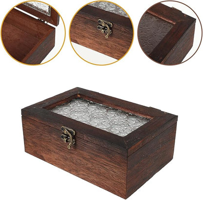 Rustic Wooden Collectibles Display Case - Image 8