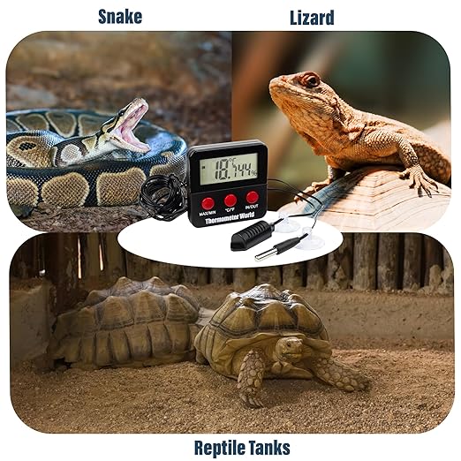 Digital Reptile Thermometer and Humidity Gauge Remote Probes – Terrarium - Image 7