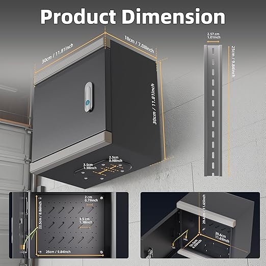 Joinfworld Outdoor Electrical Metal Box 11.8" x 11.8" x 7" Weatherproof Outdoor - Image 2