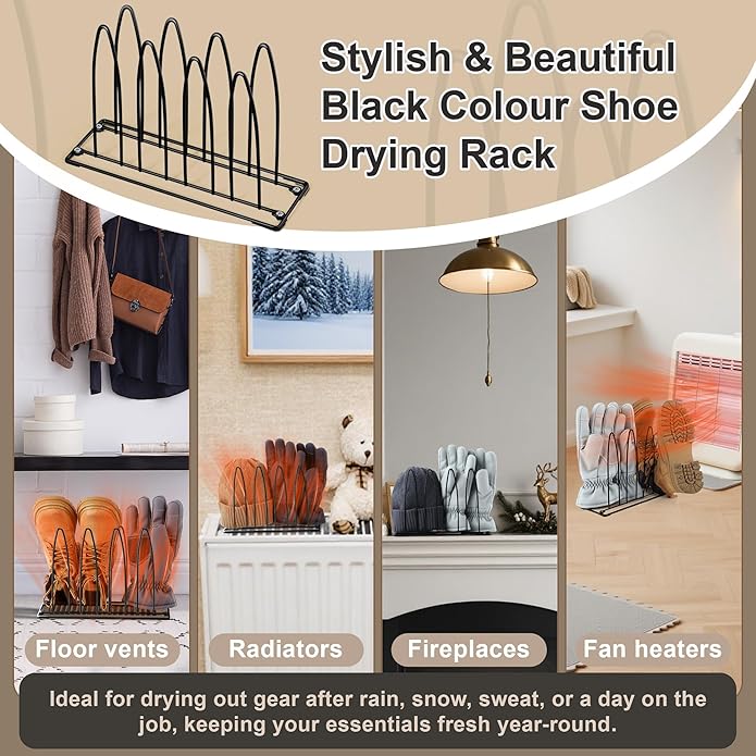 Enhon Metal Shoe Drying Rack, and Glove Dryer Rack - Image 6