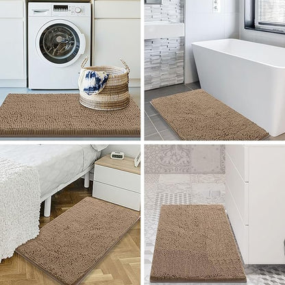 Smiry Luxury Chenille Bathroom Rugs 36x24, Extra Soft and Absorbent Shaggy Bath - Image 8