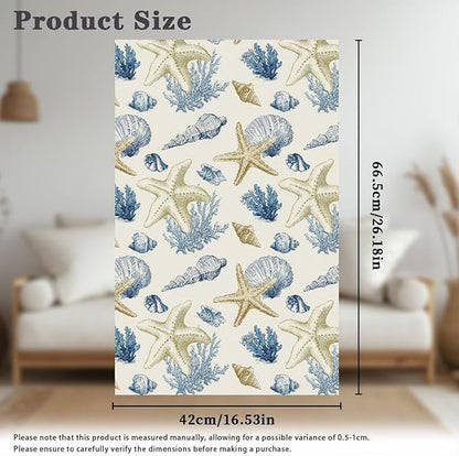 Beach Starfish Seashell Cover for Recliner Non-Slip Peach Flower Furniture - Image 5