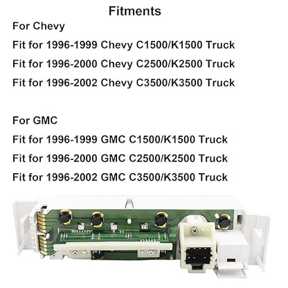 9378815 15-72548 599-007 AC Heater Control Panel Climate Control Module Switch - Image 3