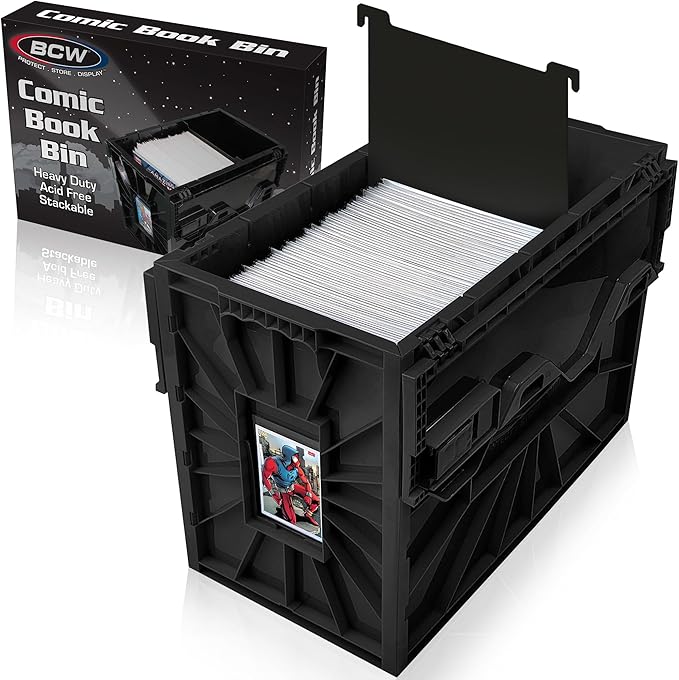 BCW Comic Bin, Acid Free Storage and Organizer, Heavy Duty Plastic, Includes by BCW