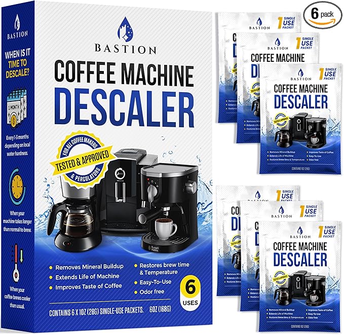 Descaling Powder Solution Coffee Machine Descaler Cleaner | Compatible by bastion