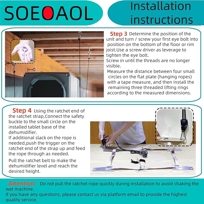 Upgraded 5822 Dehumidifier Hanging Kit - Image 5