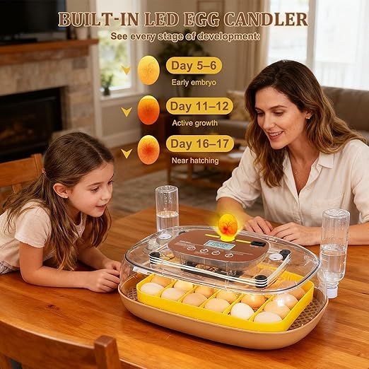 3rd Gen - 24 Egg Automatic Incubator, Stage-Based Adaptive Humidity - Image 7