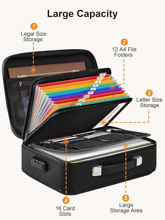 SMARTAKE Fireproof Document Box - Image 5