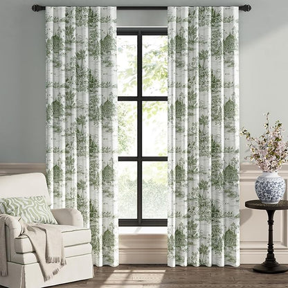 jinchan 95% Blackout Toile Curtains - Image 2